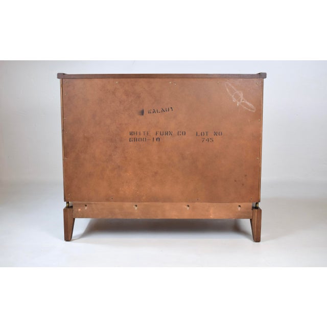 Chestnut 1960's Walnut Floating Commode Sideboard With Open Fretwork Doors For Sale - Image 8 of 11