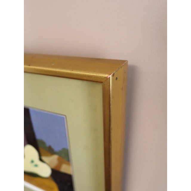 Paint Mid Century Modern 'Tabletop With Pears' Vintage Original Still Life Tempera Painting by Swedish Artist Eric Cederberg (1897-1984), Framed For Sale - Image 7 of 12