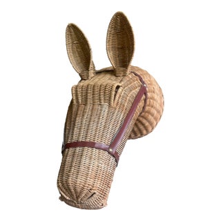 Equestrian Chic Wicker Horse Head For Sale