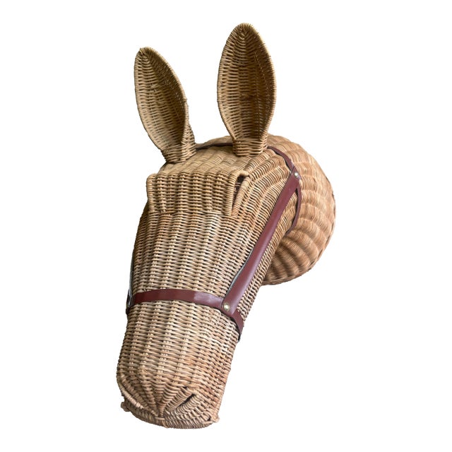 Equestrian Chic Wicker Horse Head For Sale