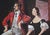 Black and red toned realistic acrylic painting by Cuban artist Douglas Perez Castro. The painting features a fictional...