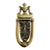 Vintage Neoclassical Solid Brass Urn & Acanthus Leaf Door Knocker For Sale