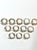 Metal Vintage Heyco Brass Pineapple Napkin Rings – Set of 12 For Sale - Image 7 of 12