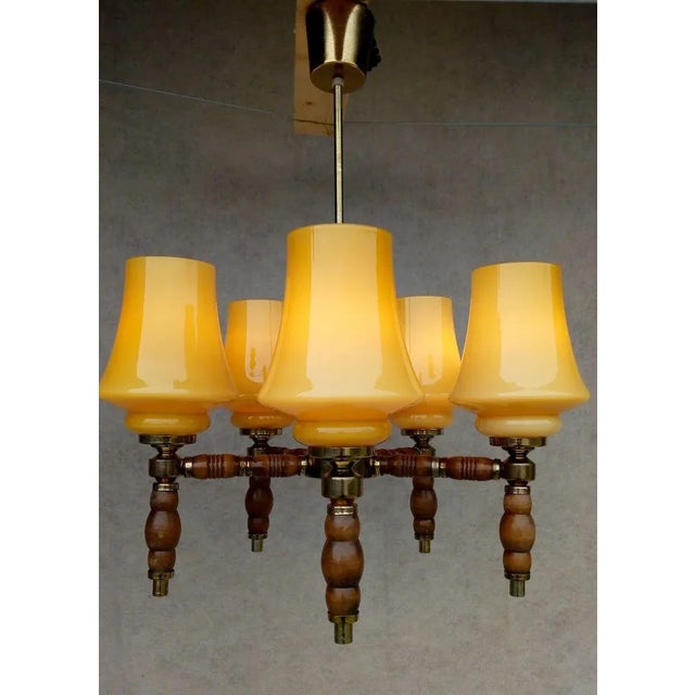 Mid-Century Modern Vintage Chandelier, 1960s For Sale - Image 3 of 13