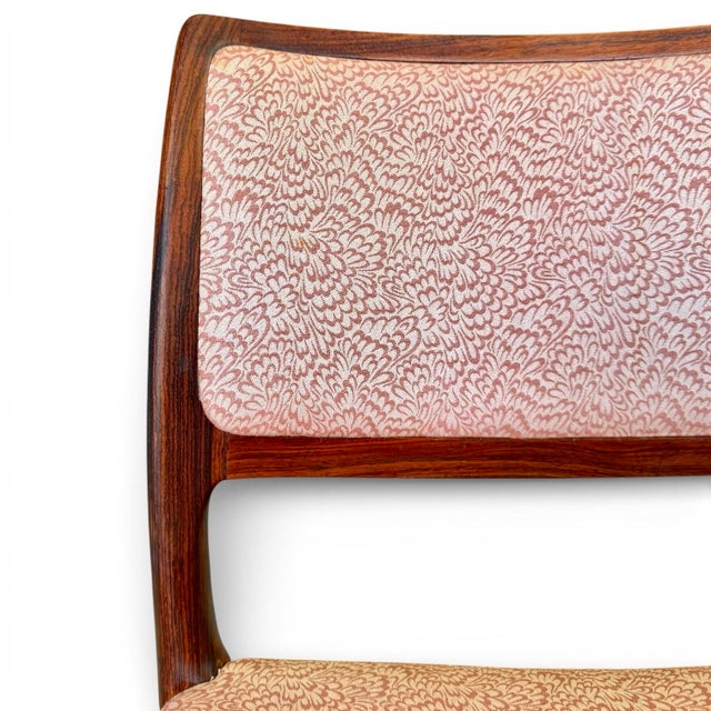 Brown Mid-20th Century Danish Modern Dining Chairs in African Rosewood by Niels Møller - Set of 6 For Sale - Image 8 of 11