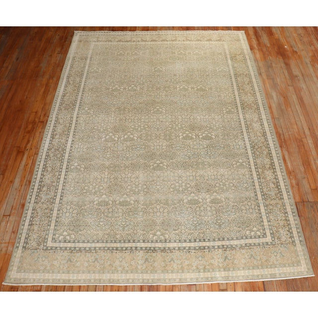 Mid 20th Century Zabihi Collection Persian Tabriz Rug - 7'10" x 11'3" For Sale - Image 17 of 18