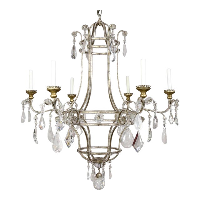 Dennis and Leen Formations DuPont French Crystal Chandelier For Sale