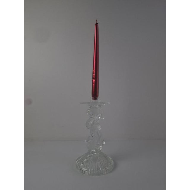 Gold Mid-Century Cut Glass Sculptural Candleholder, Czechoslovakia, 1960s For Sale - Image 8 of 18