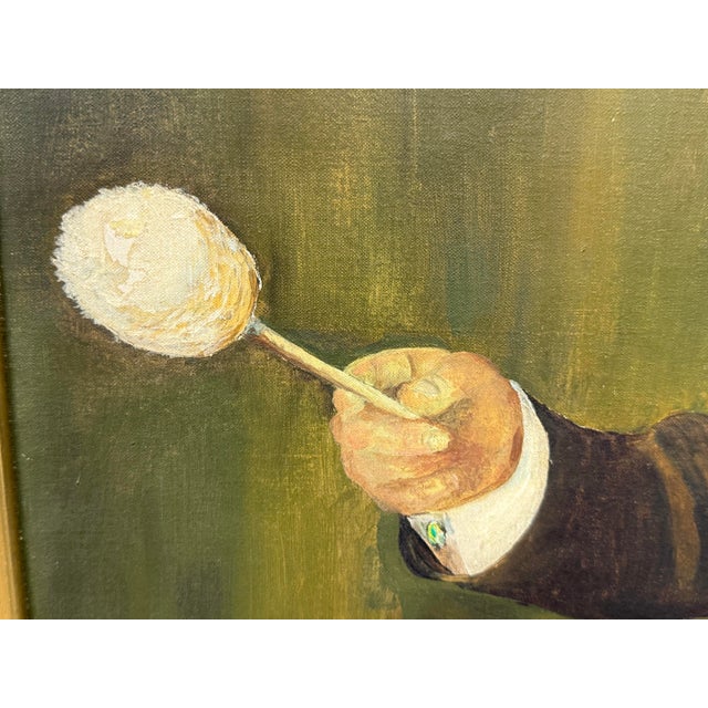 Textile Alexander Borisoff Sascha Oil on Canvas, Framed For Sale - Image 7 of 12