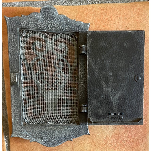 Silver Antique Circa 1930 "Dorgril" One-Piece Speakeasy Door Viewer & Knocker For Sale - Image 8 of 17