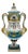 Antique French Sevres Style Porcelain Double Handled Urn For Sale