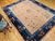 Late 19th Century Antique Chinese Peking Rug, Hand-Knotted Wool, Pale Peach, Navy, 9' x 12' For Sale - Image 5 of 18