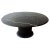 Vintage Marble and Ebonized Wood Oval Extendable Dining Table, 1980s For Sale
