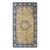 1820s Yellow Medallion Antique W. Chinese Qing Ningxia Knooted Room Size Rug For Sale