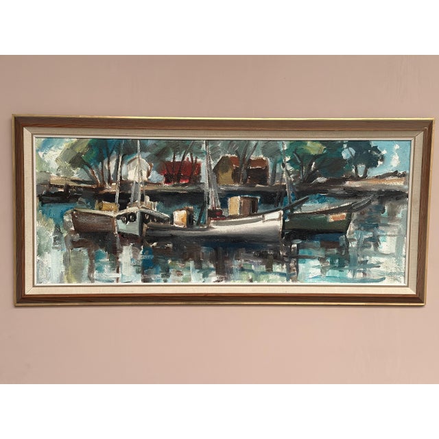 Dag Björn Hellsing, Harbour Motif, 1960s, Oil on Panel, Framed For Sale - Image 5 of 18
