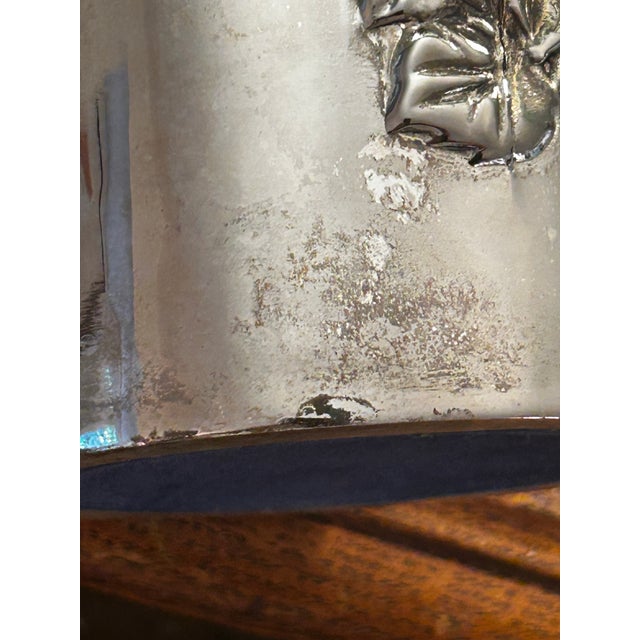 1960’s Vera Lucino Silver Plate Over Brass Grapevine Wine Cooler or Vase For Sale - Image 12 of 12