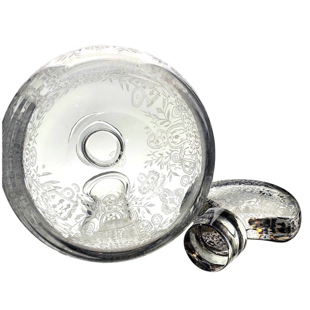 1940s Baccarat “Michelangelo” Wheel-Engraved Crystal Decanter, Signed For Sale - Image 16 of 18