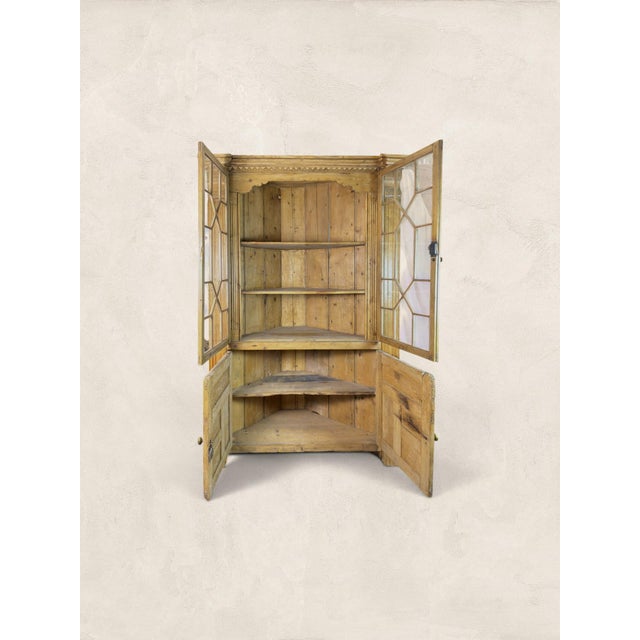 English Antique English Pine Corner Cabinet or Armoire, Circa 1880 For Sale - Image 3 of 5