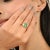 Vintage Style Oval Emerald Chunky Statement Ring Size 6 For Sale In New York - Image 6 of 11