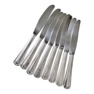 1920s Set of 8 Silver Plated Butter Knives From Whiteface Inn on Lake Placid