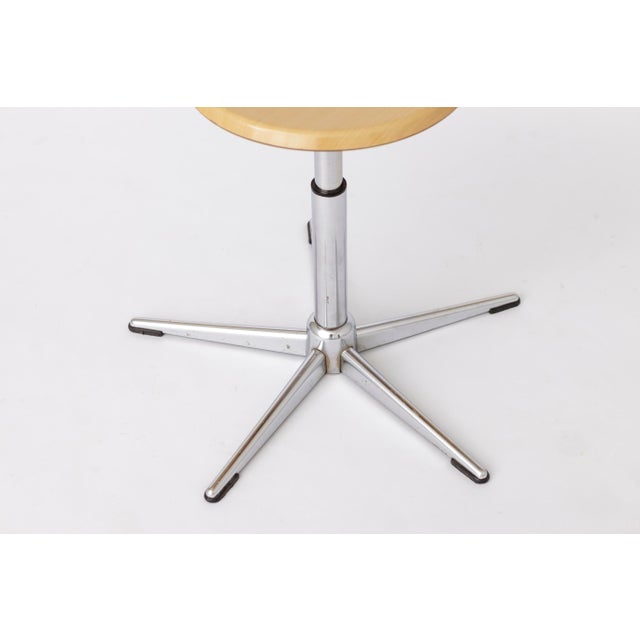 1970s Vintage Industrial Stools in Chrome, 1970s, Set of 4 For Sale - Image 5 of 18