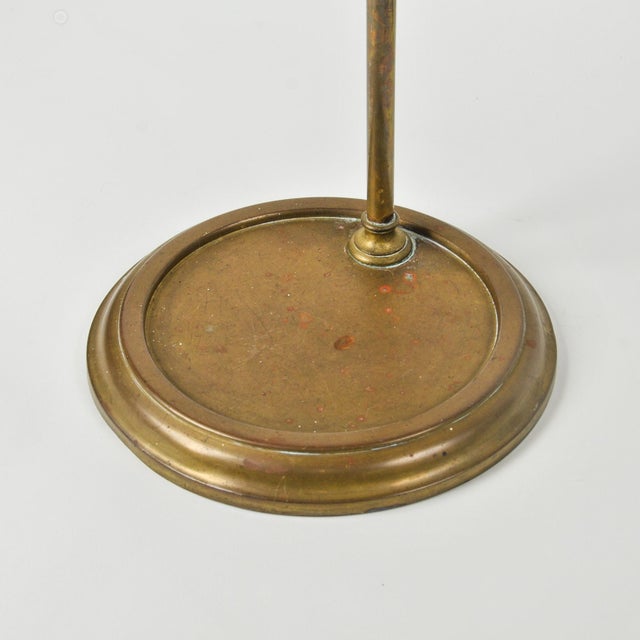 Vintage Brass Fireplace Tool Set 4 Tools and Stand For Sale - Image 12 of 14