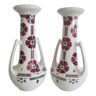 Art Nouveau Vases from Saint Clément, 1890s, Set of 2 For Sale