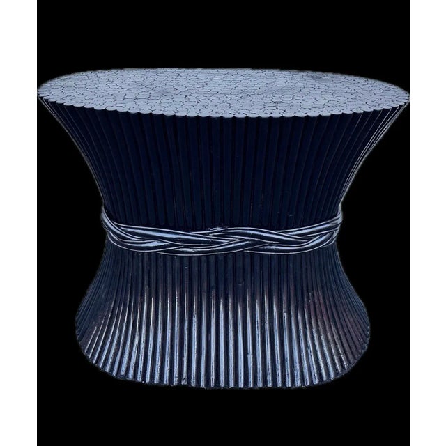 Organic modern sheaf of wheat bamboo dining table base or foyer table attributed to McGuire circa 1970s Inspired by nature...