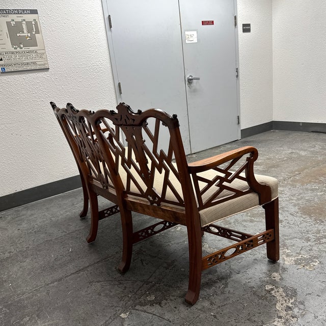 Mid 20th Century Chippendale Bench Settee, Vintage For Sale - Image 5 of 12