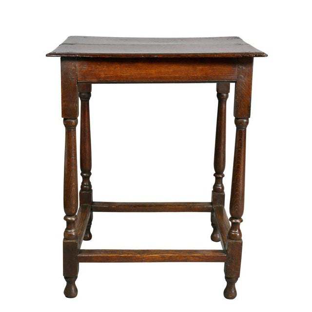 Brown William and Mary Oak Table For Sale - Image 8 of 8