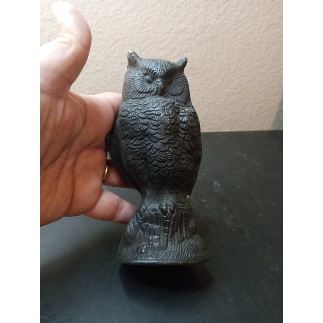 1950s 1950s Bronze Owl Figurine For Sale - Image 5 of 5