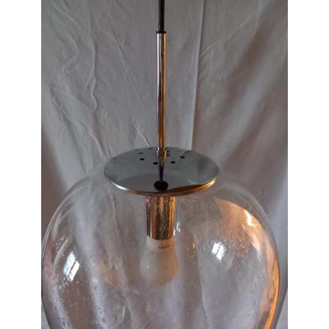 Large Bubble Glass Pendant Lamp from Glashütte Limburg, 1970s For Sale - Image 4 of 18