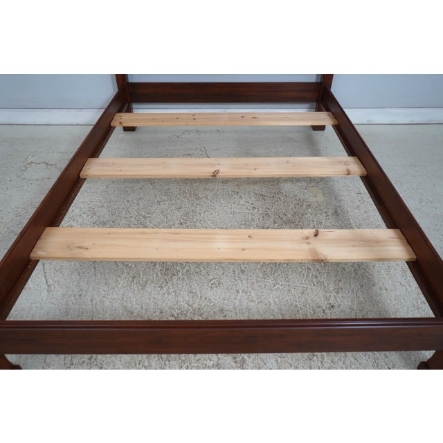 Brown Henkel Harris Model 160 Cherry Queen Size Poster Bed For Sale - Image 8 of 17