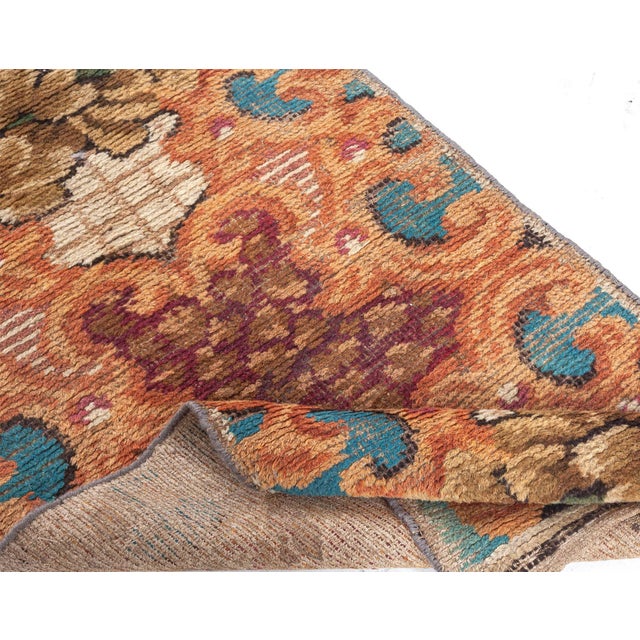 Antique European Fragment Botanical Rug Doris Leslie Blau For Sale - Image 4 of 8