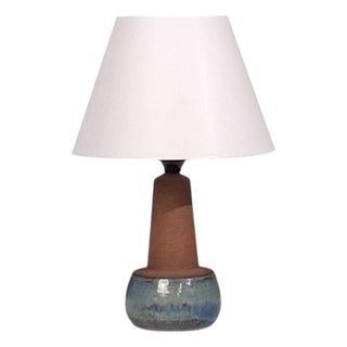 1960s Mid-Century Modern Michael Andersen & Søn, Table Lamp, Brown and Blue Stoneware For Sale