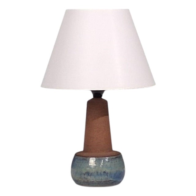1960s Mid-Century Modern Michael Andersen & Søn, Table Lamp, Brown and Blue Stoneware For Sale