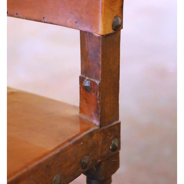 Brown 19th Century Spanish Oak Dining Chairs With Leather, Set of 8 For Sale - Image 8 of 14
