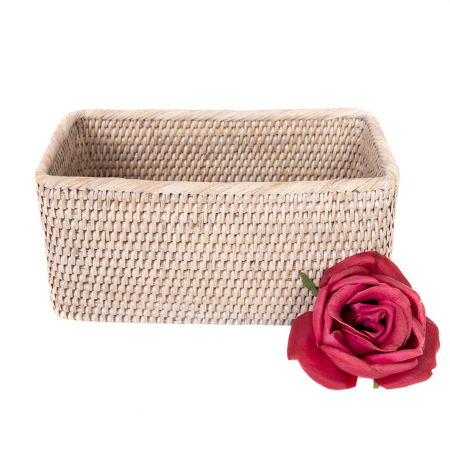 2020s Artifacts Rattan Rectangular Basket For Sale - Image 5 of 6