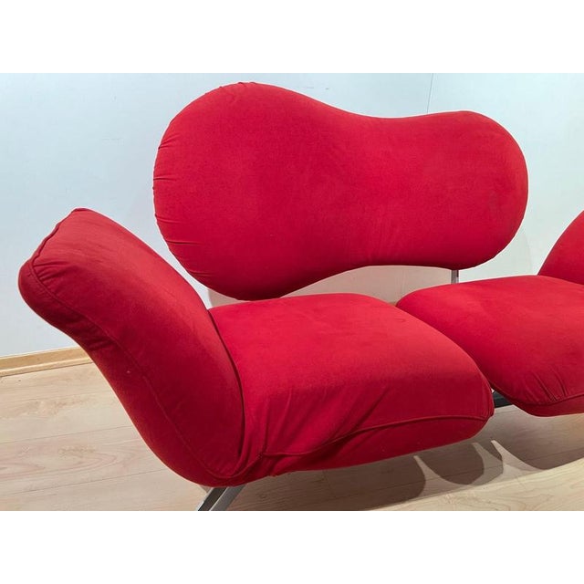Red Convertible Sofa attributed to Bonaldo, 1980s For Sale - Image 14 of 18