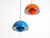 Enamelled Double Shade Flower Pot Pendant Lamp by Verner Panton for Louis Poulsen, Denmark, 1970s For Sale - Image 6 of 18