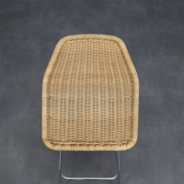 Rattan Bar Stools by Rohé Noordwolde, Netherlands, 1960s, Set of 5 For Sale - Image 10 of 12