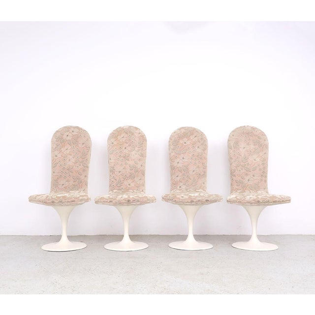 Vintage Velvet Tulip Chairs, 1970s, Set of 4 For Sale - Image 12 of 12