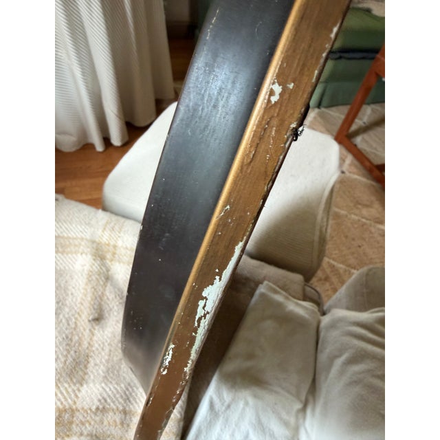 19th Century Walnut Oval Porthole Mirror For Sale - Image 11 of 12