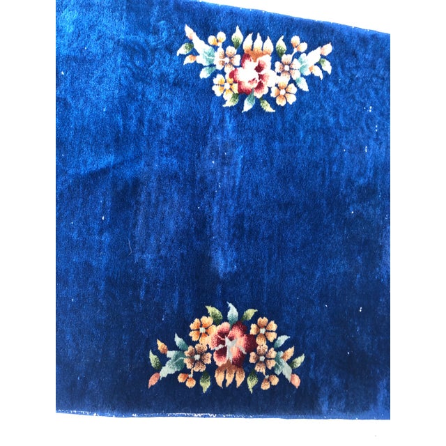 Vintage Royal Blue Handmade Chinese Oriental Rug 35”w X 58”l Chairish