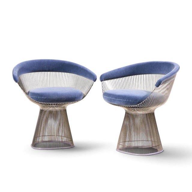 Mid-Century Modern Warren Platner for Knoll Mid Century Dining Chairs - Pair For Sale - Image 3 of 12