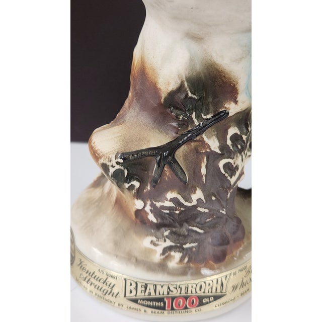 1960s Jim Beam “Beam’s Trophy” Blue Jay Figural Bourbon Decanter – Western Americana, 13” For Sale - Image 11 of 18
