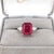 5.9ct Statement Ruby Ring With Diamond Accents: Solid 14k Gold, Emerald Cut, Size 6.75 For Sale - Image 4 of 8