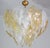 1970s Art Deco Amazing Large Size Murano Glass Clear and Orange Leaves Chandelier For Sale - Image 10 of 12