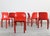 Mid-Century Modern Red Selene Chairs by Vico Magistretti for Heller, 2002s, Set of 9 For Sale - Image 3 of 12
