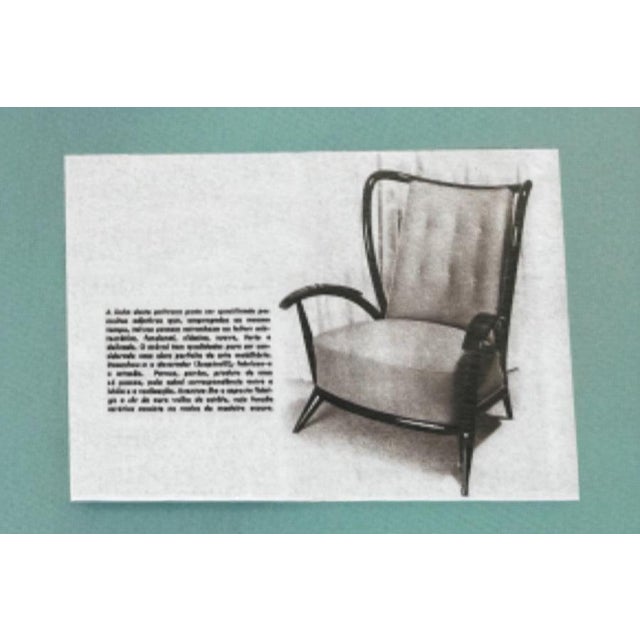 Armchair in Hardwood with Ebony Finish and Red Fabric, Giuseppe Scapinelli, 1950s - Lot 581 For Sale - Image 12 of 14